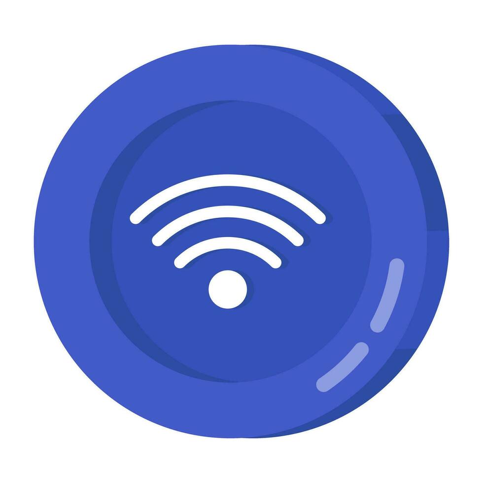 ícone de download premium do sinal wifi vetor