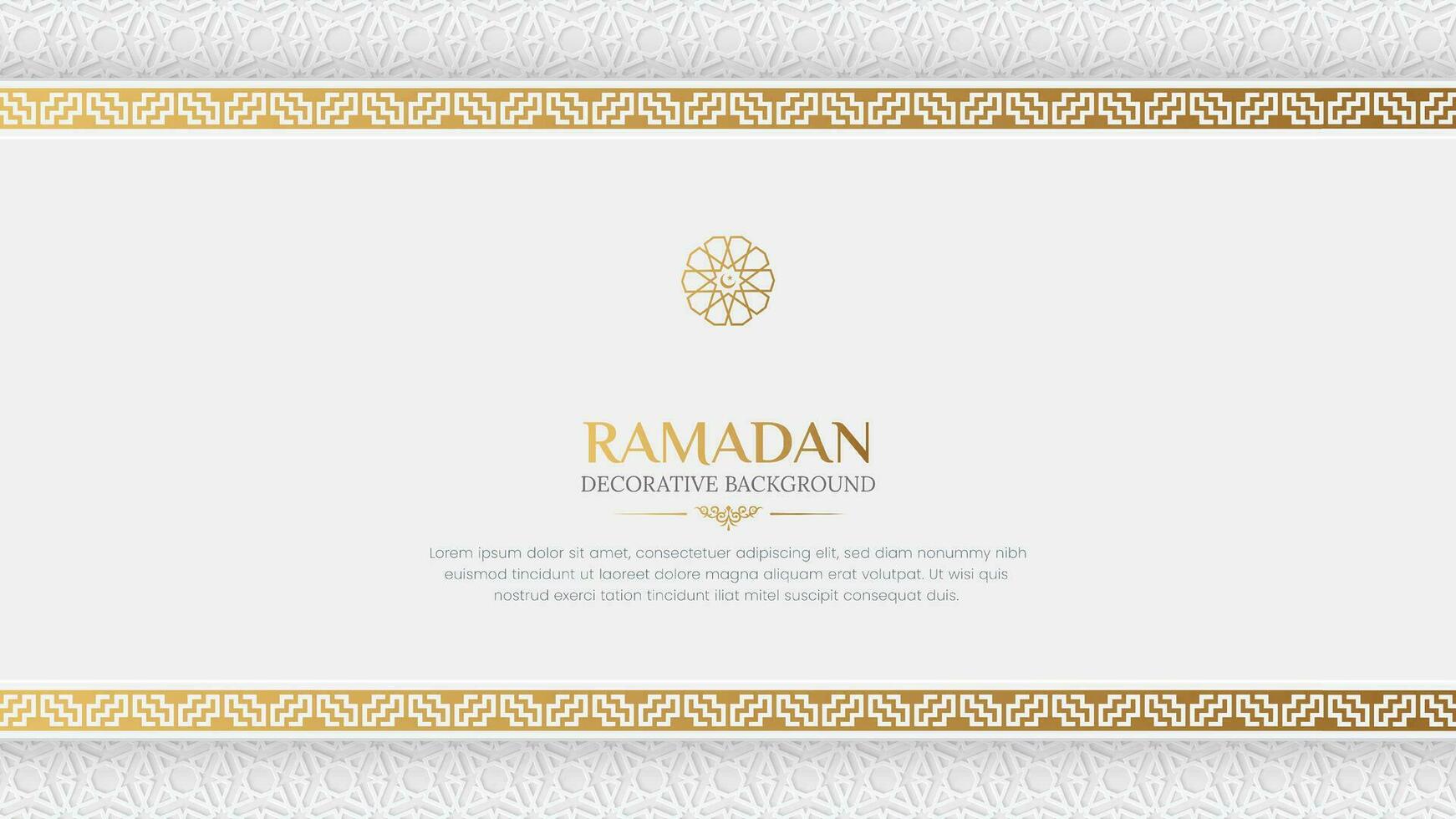 Ramadã kareem islâmico decorativo fronteira fundo vetor