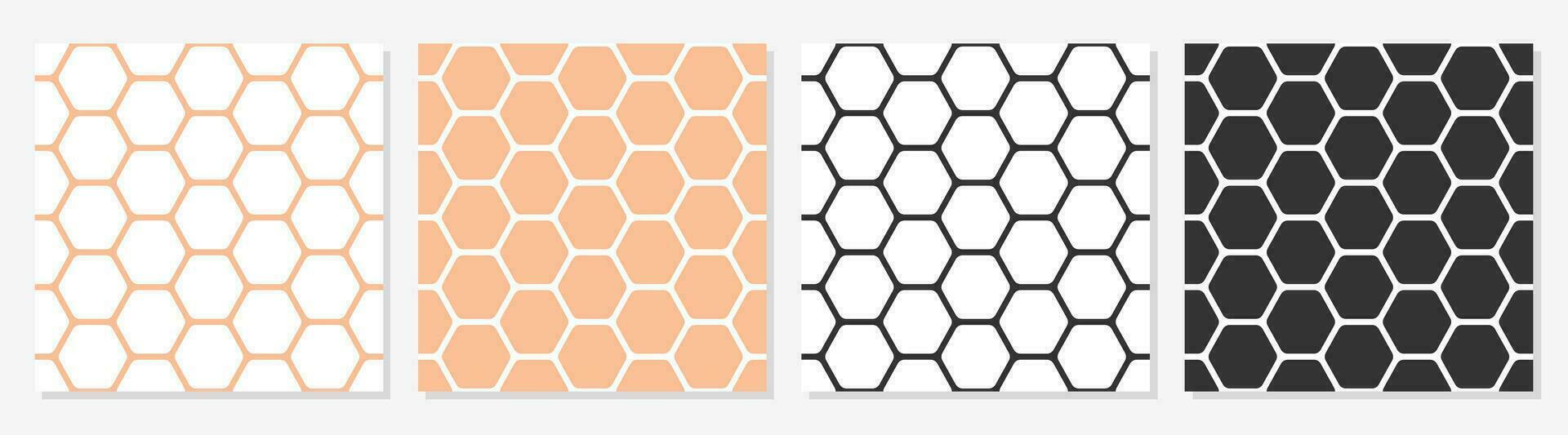 desatado colméia favo de mel padrão, hexagonal moda geométrico simetria projeto, padronizar para papel de parede, invólucro, tecido, vestuário, Produção, impressão, vetor ilustração