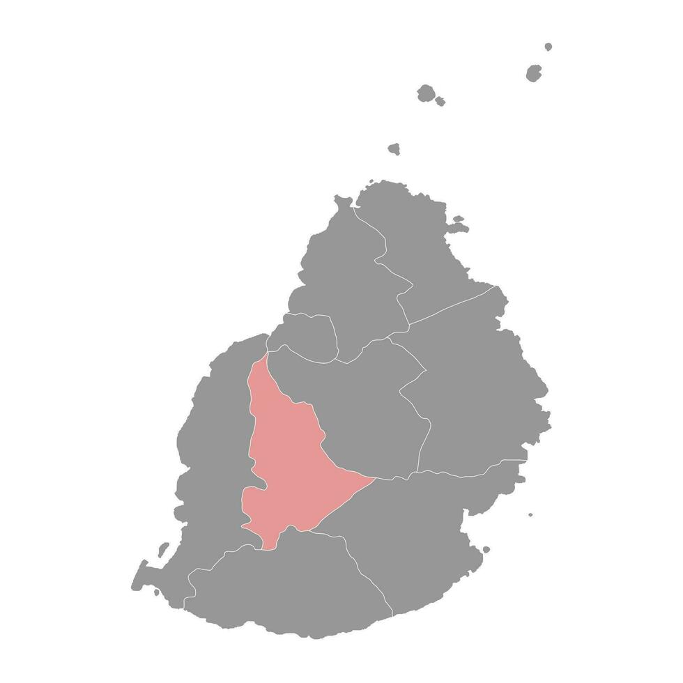 planícies wilhems distrito mapa, administrativo divisão do maurício. vetor ilustração.