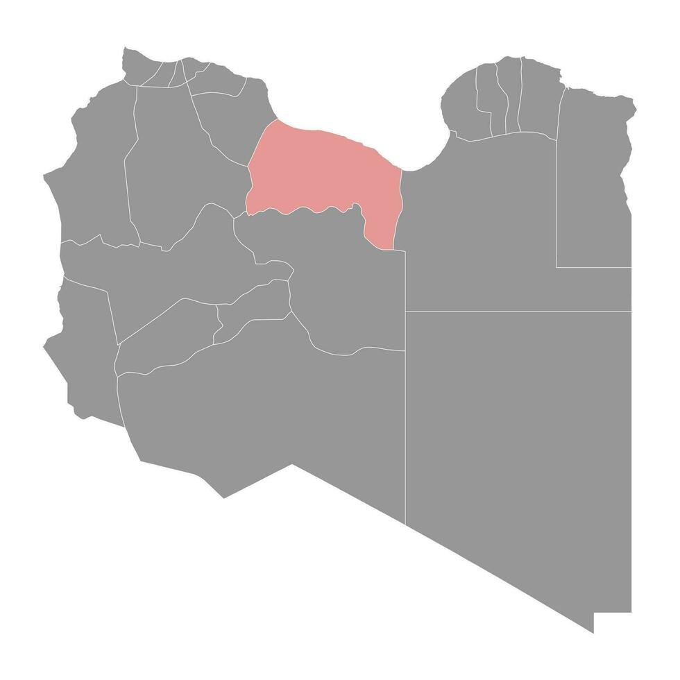 senhor distrito mapa, administrativo divisão do Líbia. vetor ilustração.