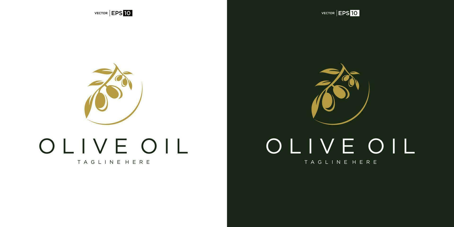 Oliva logotipo ícone Projeto modelo plano. natural extra virgem óleo. beleza, Cosmético vetor