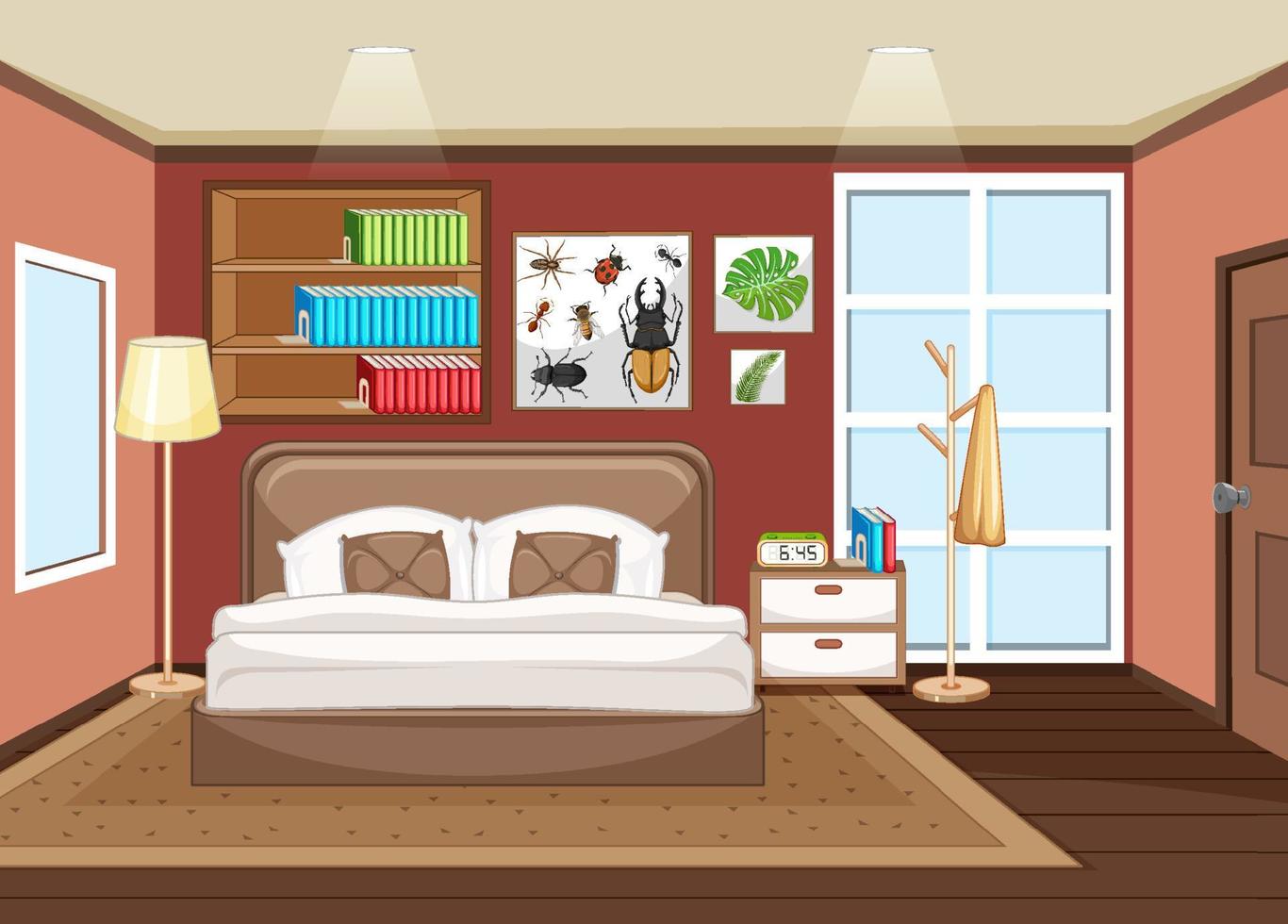 design de interiores de quartos vazios com móveis vetor
