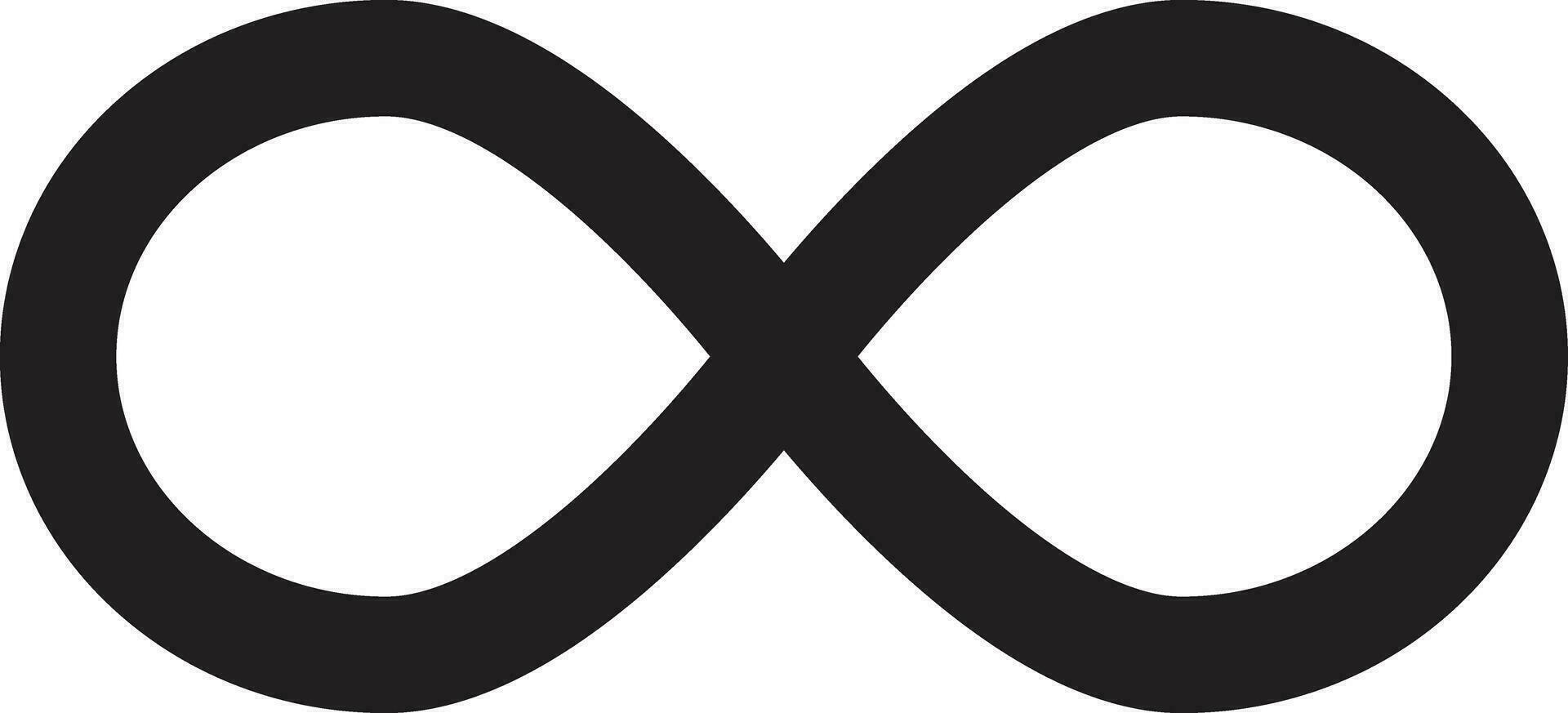 infinidade símbolo ícone isolado em branco fundo . vetor ilustração