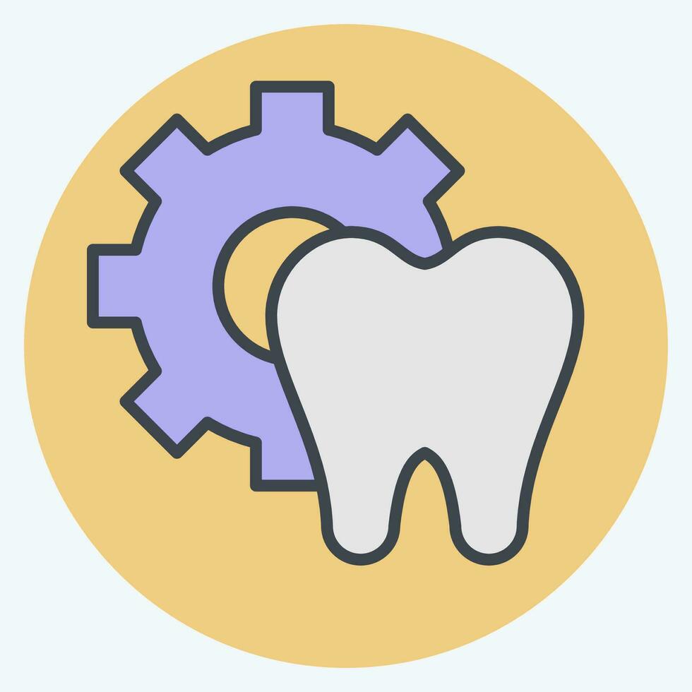 ícone dental Serviços. relacionado para dental símbolo.cor companheiro estilo. simples Projeto editável. simples ilustração vetor