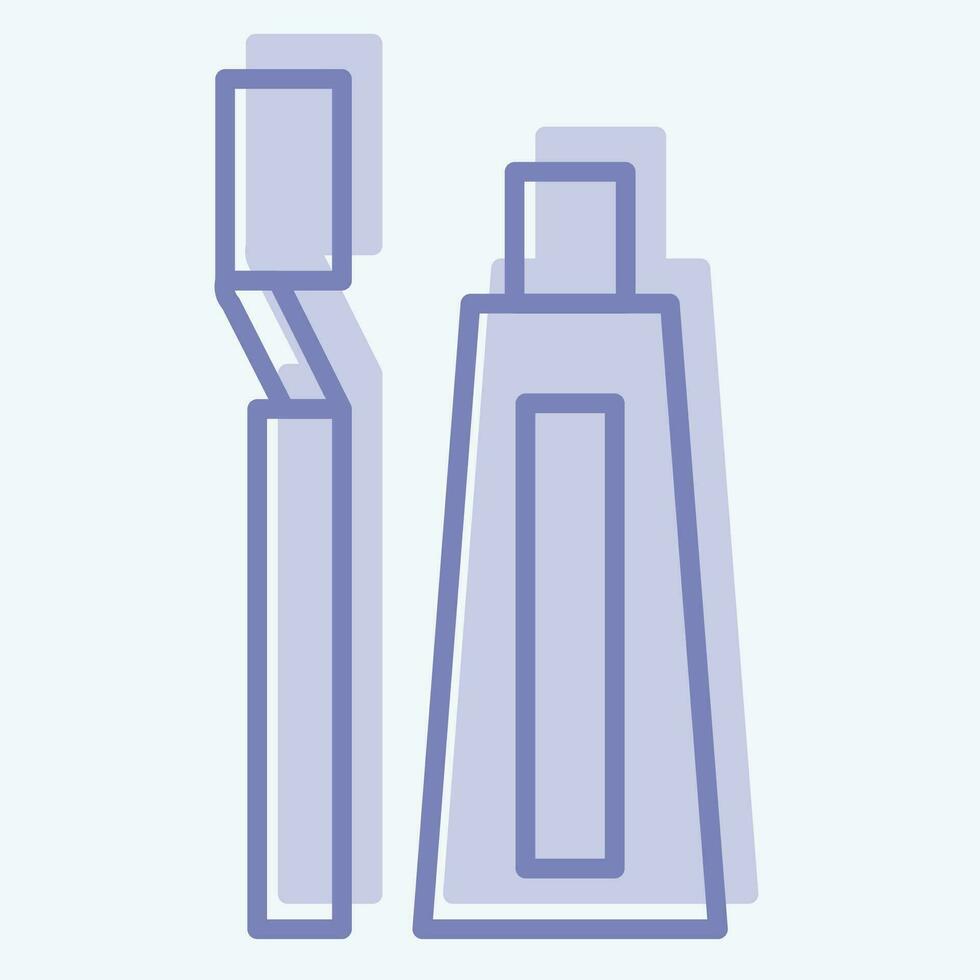 ícone oral higiene. relacionado para dental símbolo. dois tom estilo. simples Projeto editável. simples ilustração vetor