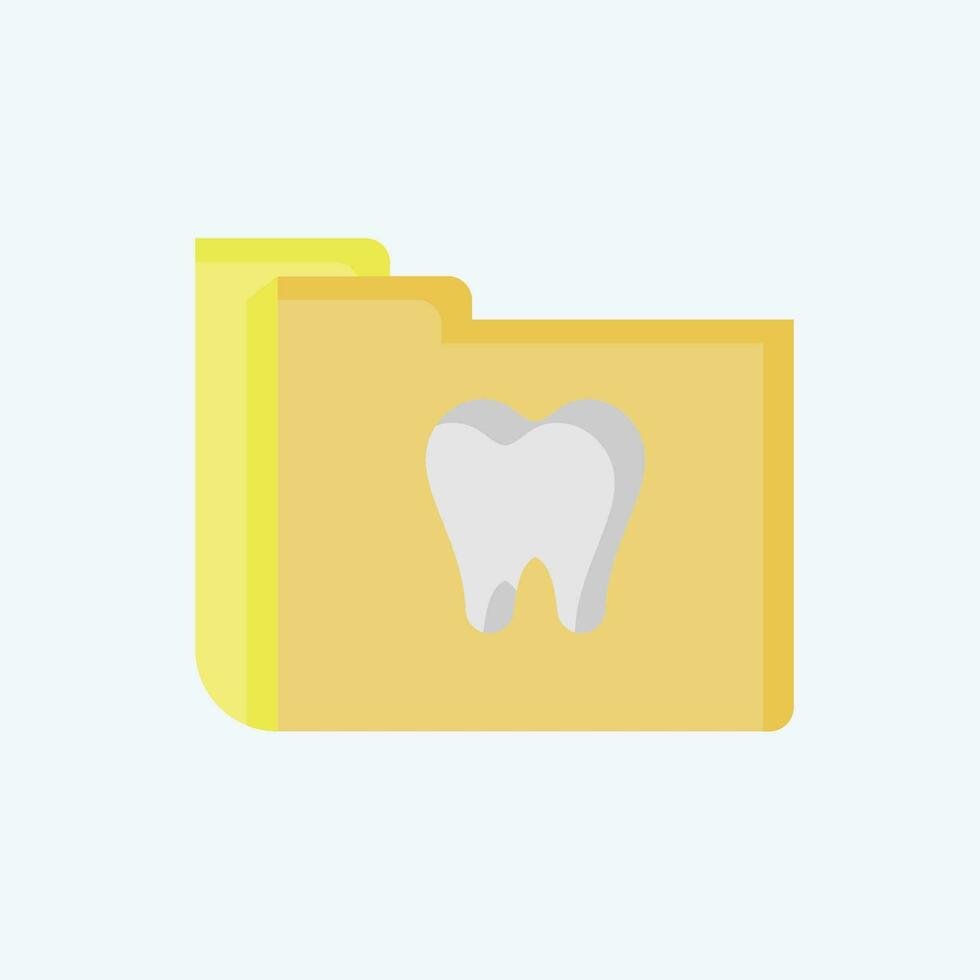 ícone dental registros. relacionado para dental símbolo. plano estilo. simples Projeto editável. simples ilustração vetor