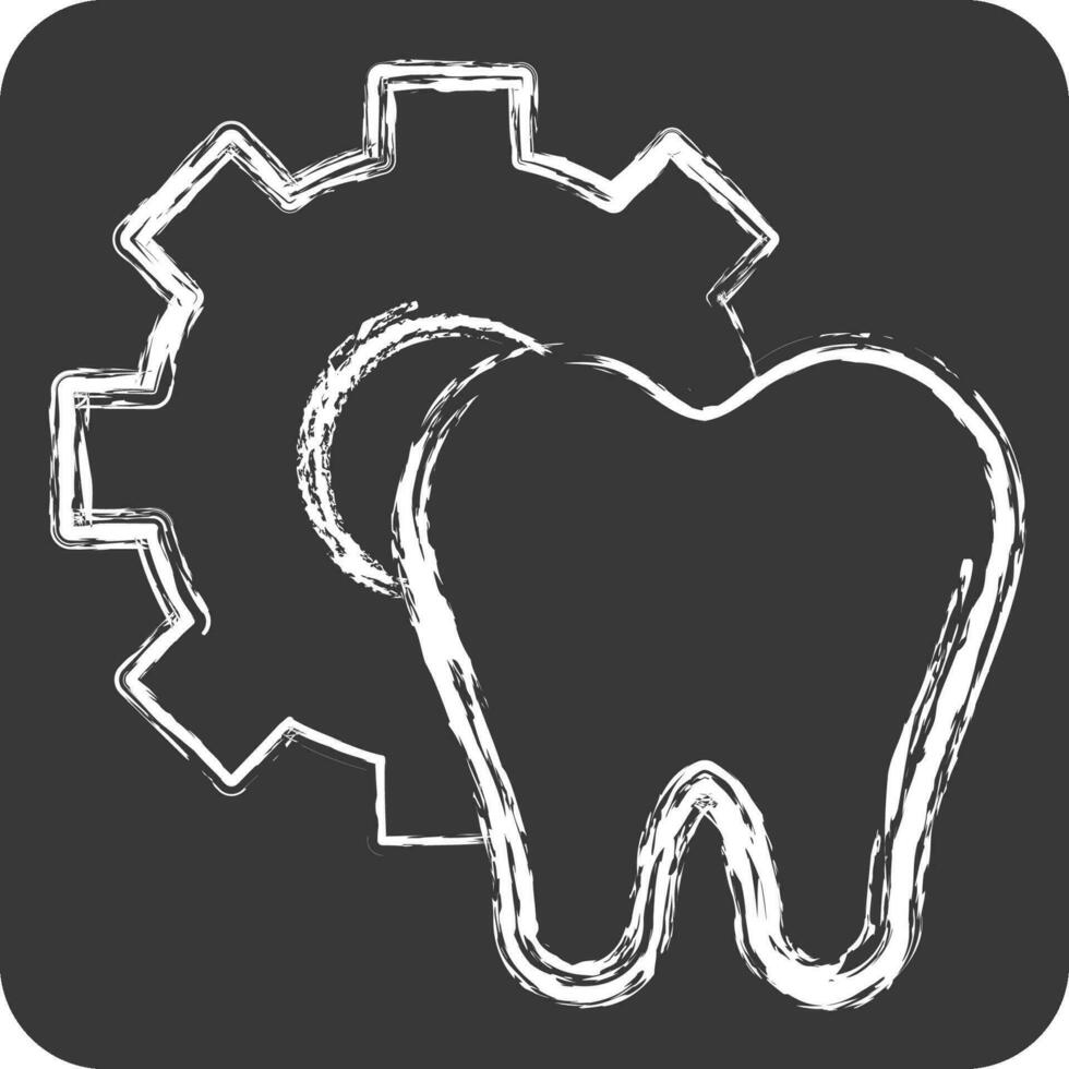 ícone dental Serviços. relacionado para dental símbolo. giz estilo. simples Projeto editável. simples ilustração vetor