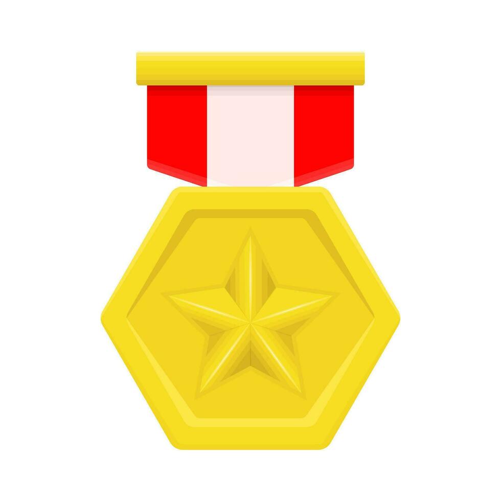 medalha ouro vencedora ilustração vetor