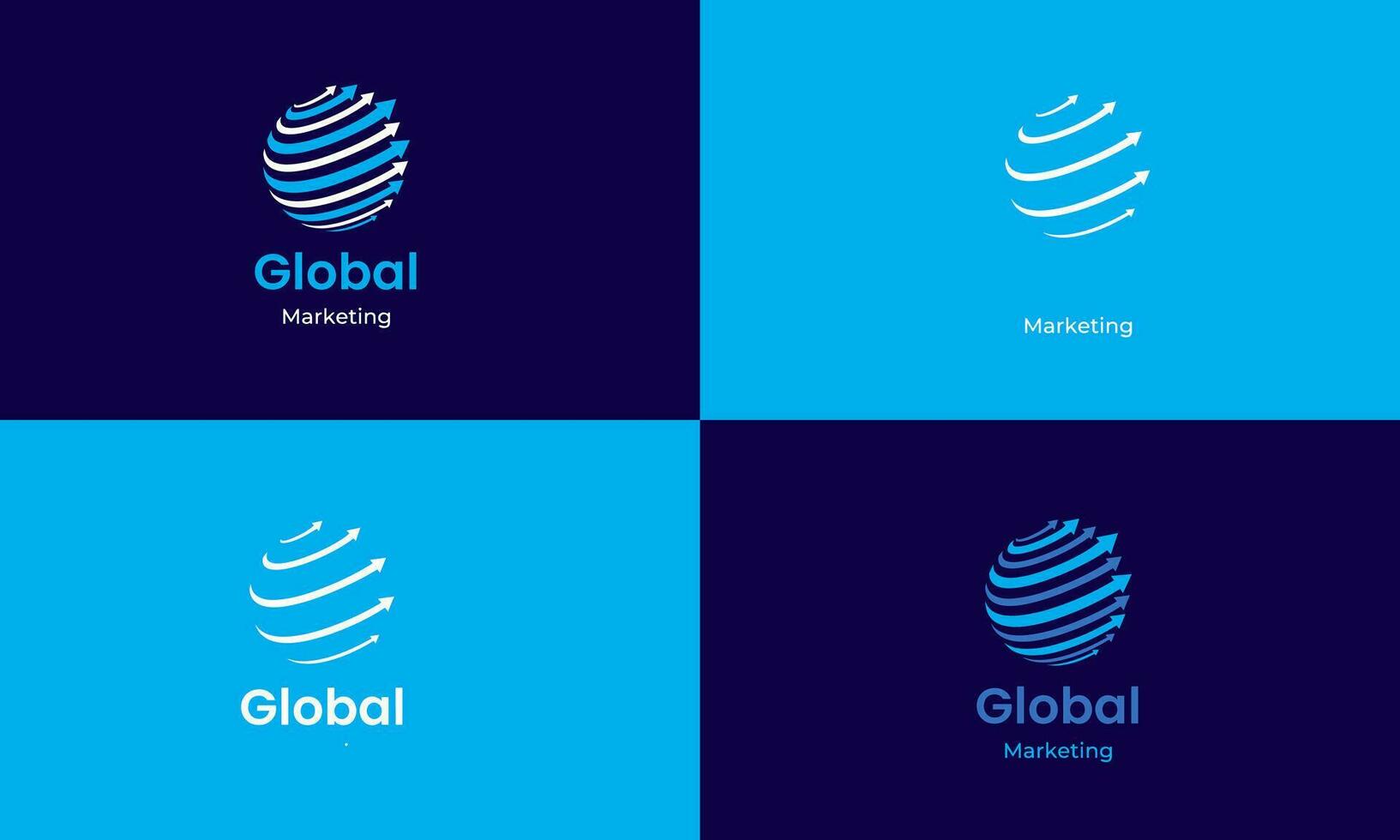 círculo globo global logotipo vetor