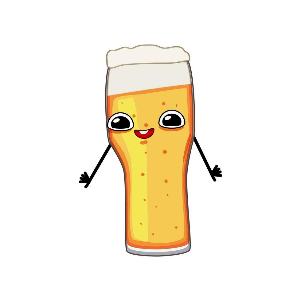 torrada Cerveja caneca personagem desenho animado vetor ilustração