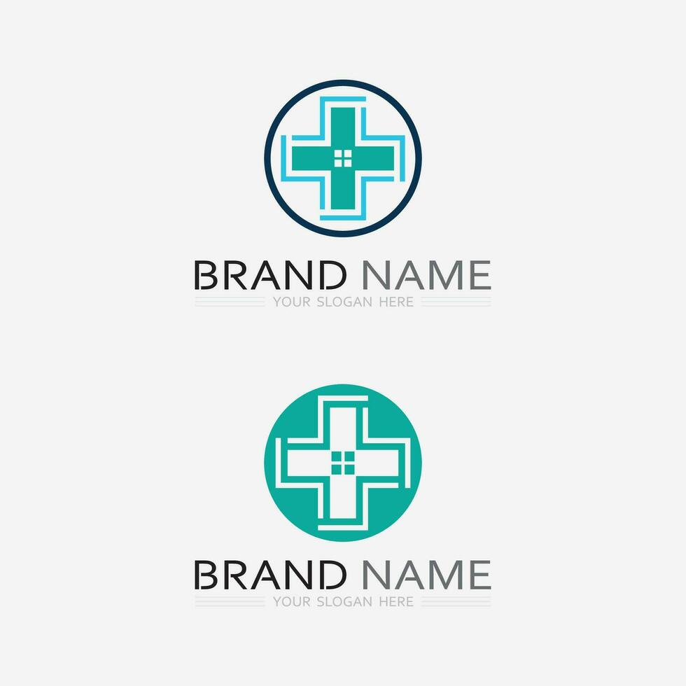 proteção de saúde com modelo de vetor de design de logotipo de escudo para vetor de empresa médica ou de seguros