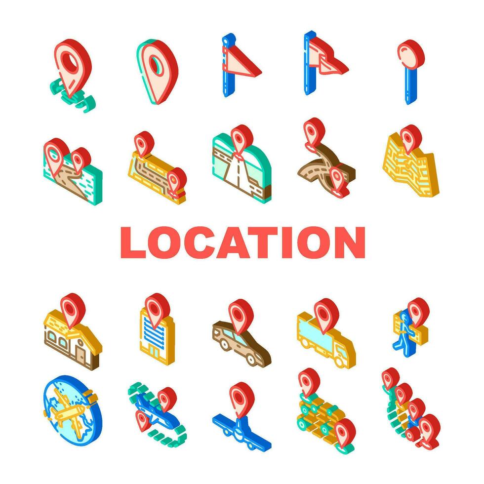 localização PIN mapa Lugar, colocar ponto ícones conjunto vetor