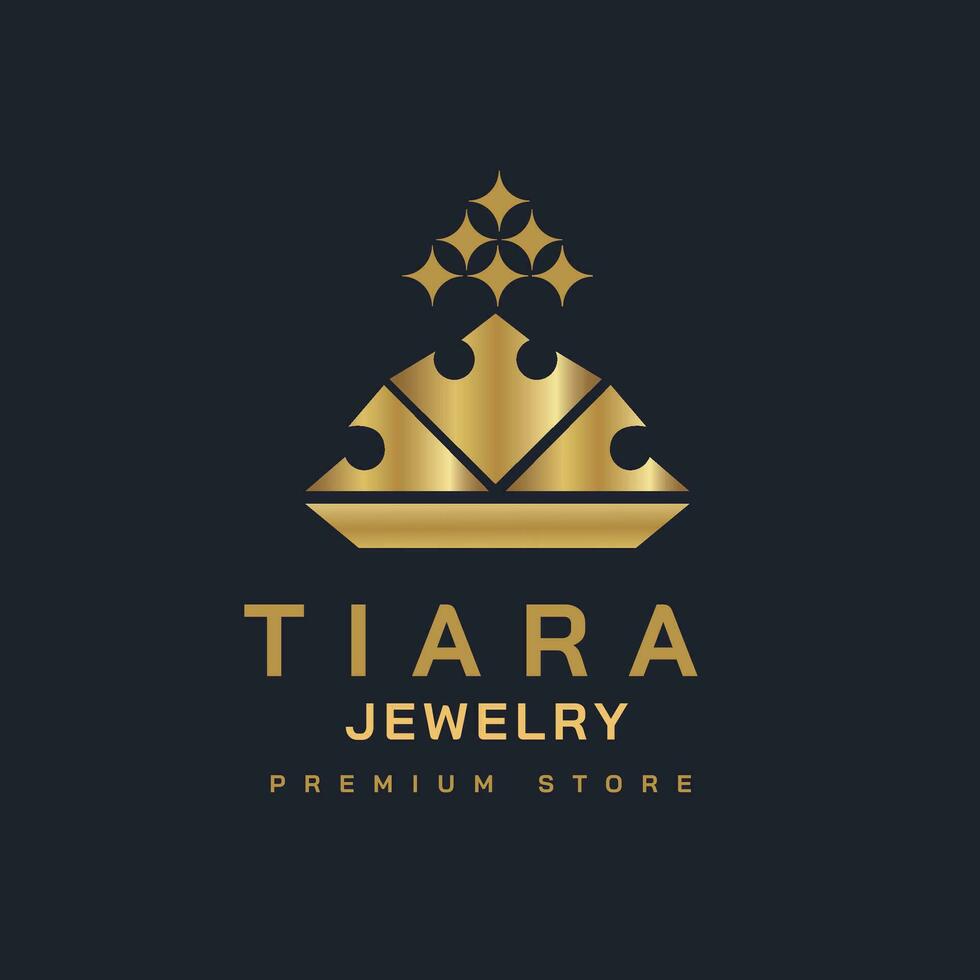 tiara joalheria Prêmio logotipo marca vetor