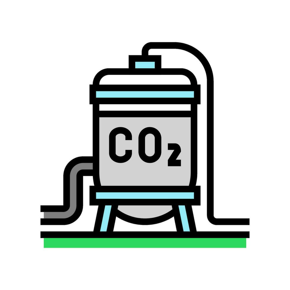 armazenamento carbono cor ícone vetor ilustração