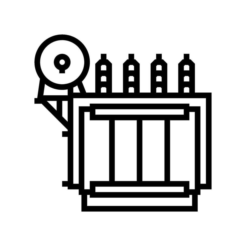 transformador elétrico rede linha ícone vetor ilustração