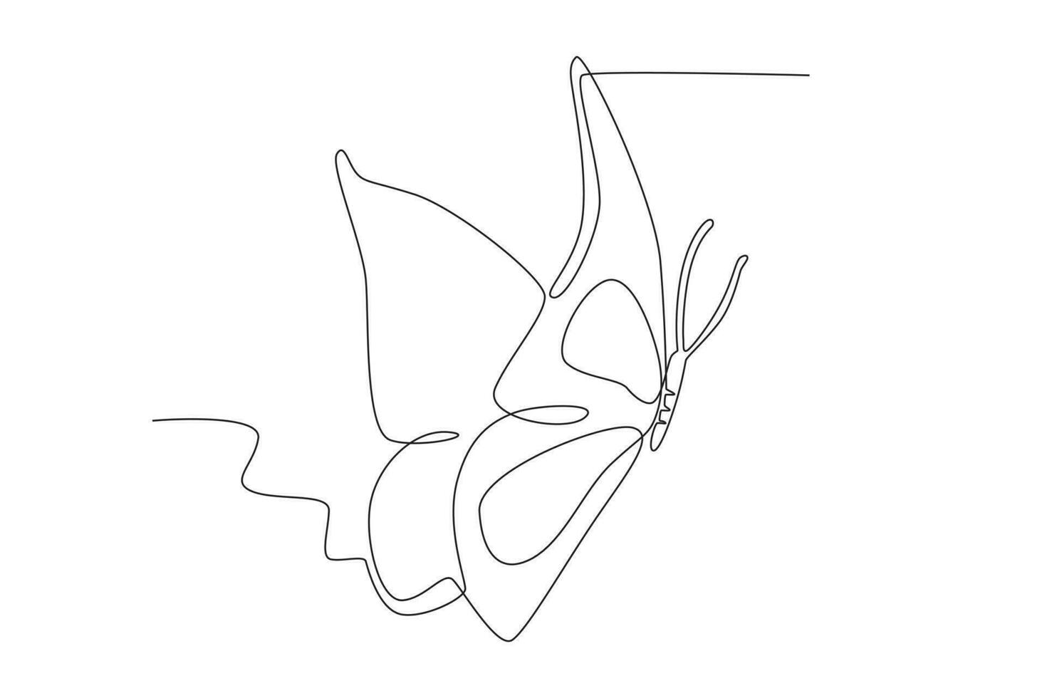 uma borboleta com lindo asa padrões vetor