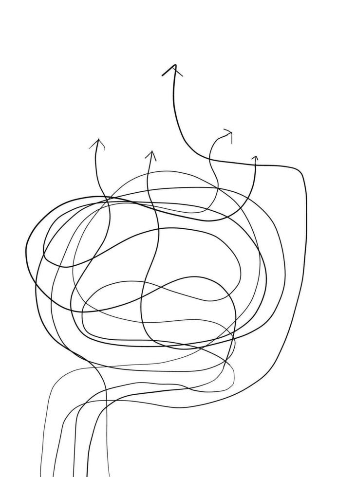 abstrato e fácil simples linha a partir de começar para fim vetor ilustração definir.contínuo 1 linha desenho.