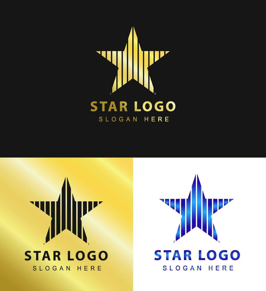 prata e ouro vetor gráfico, para companhia líder símbolo com Estrela forma. Estrela logotipo