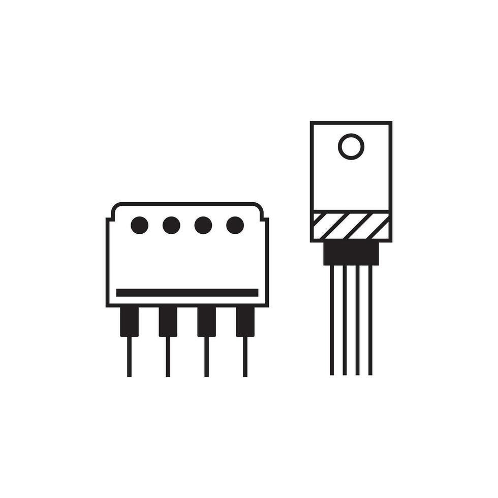 semicondutor ícone placa símbolo Projeto vetor
