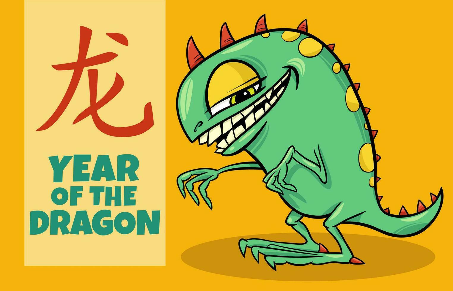 chinês Novo ano Projeto com engraçado Dragão personagem vetor
