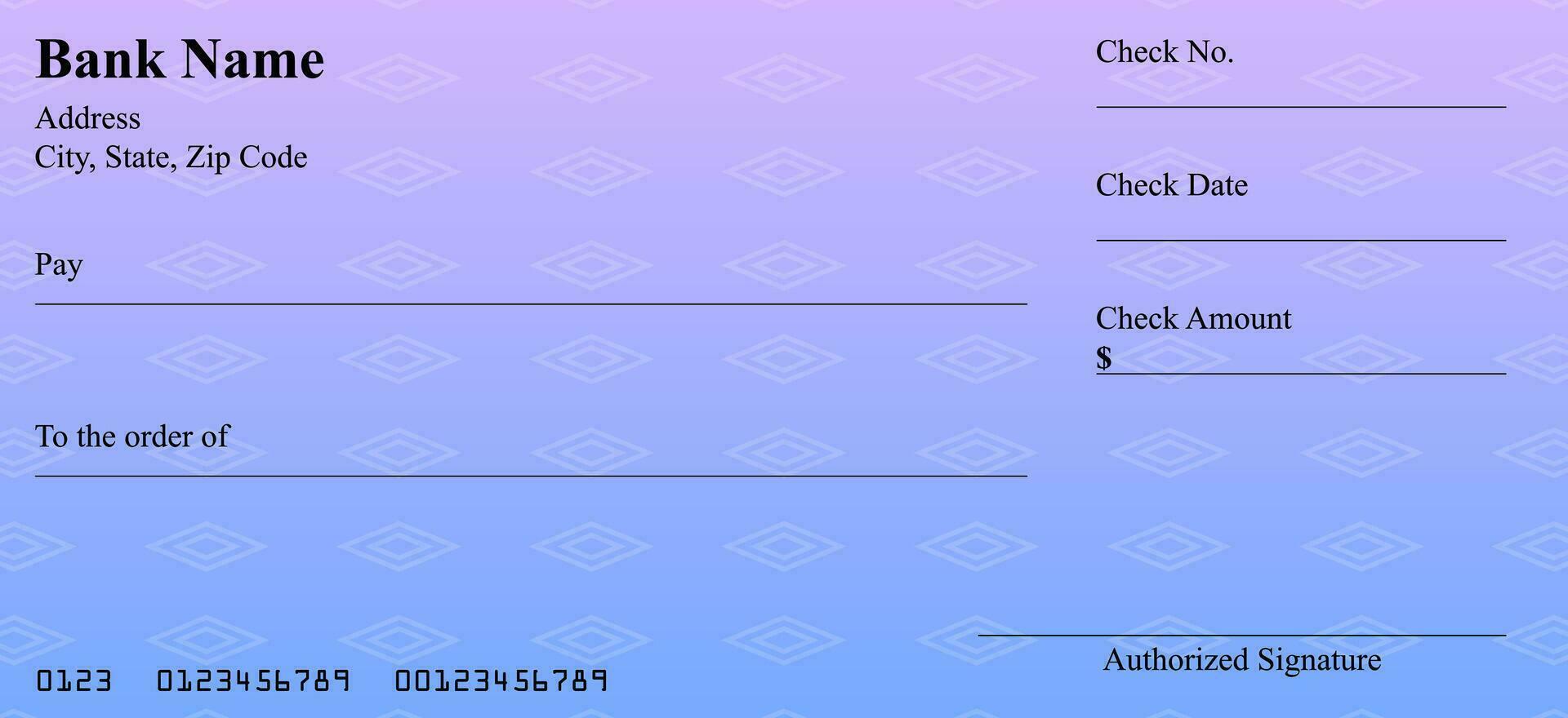 vetor do em branco banco ou pessoal verificar. pagamento, dinheiro, dinheiro, moeda, verificar, nota de banco