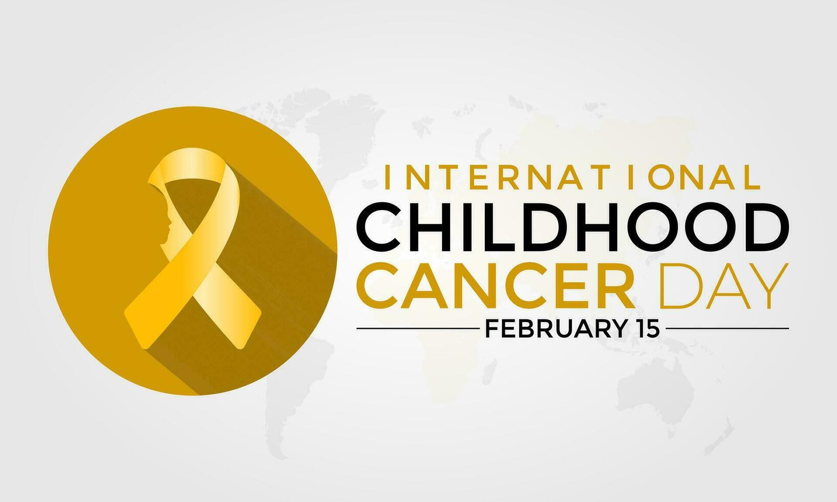 internacional infância Câncer dia é observado cada ano em fevereiro 15. saúde consciência do crianças. vetor ilustração .