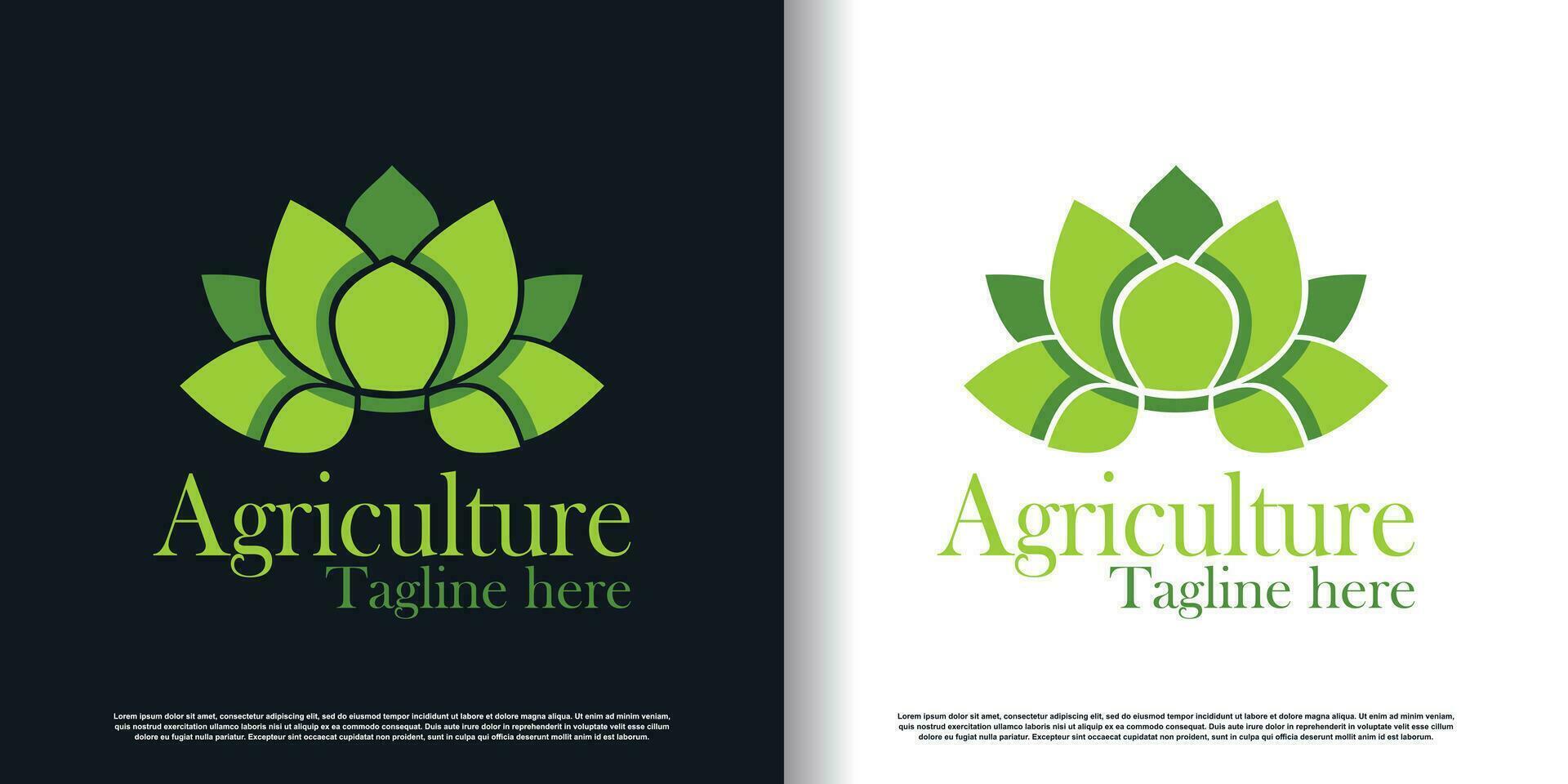 agricultura logotipo Projeto vetor com criativo conceito Prêmio vetor