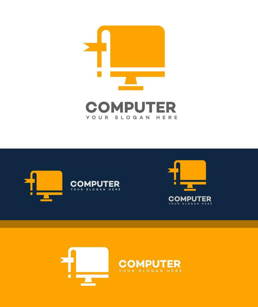 computador laboratório logotipo vetor