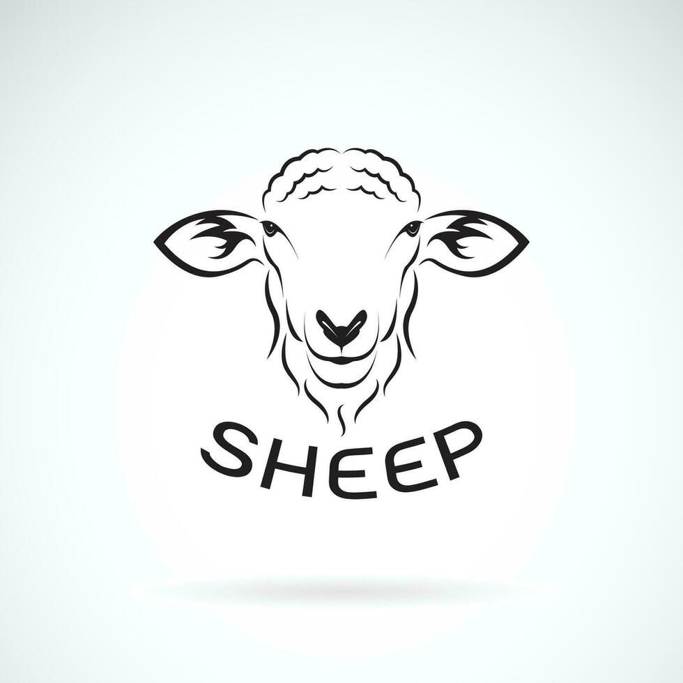 vetor do ovelha cabeça Projeto em branco fundo. selvagem animais. fácil editável em camadas vetor ilustração.