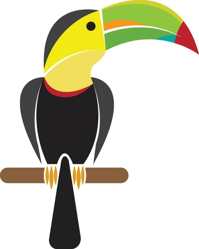 vetor do uma tucano pássaro Projeto em branco fundo. selvagem animais. fácil editável em camadas vetor ilustração.