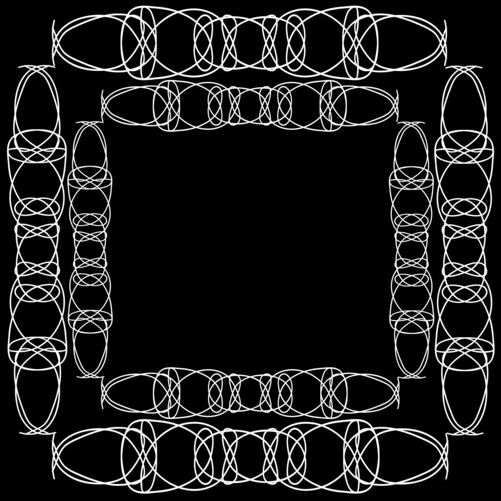 original vetor quadro, Armação dentro a Formato do uma branco padronizar em uma Preto fundo