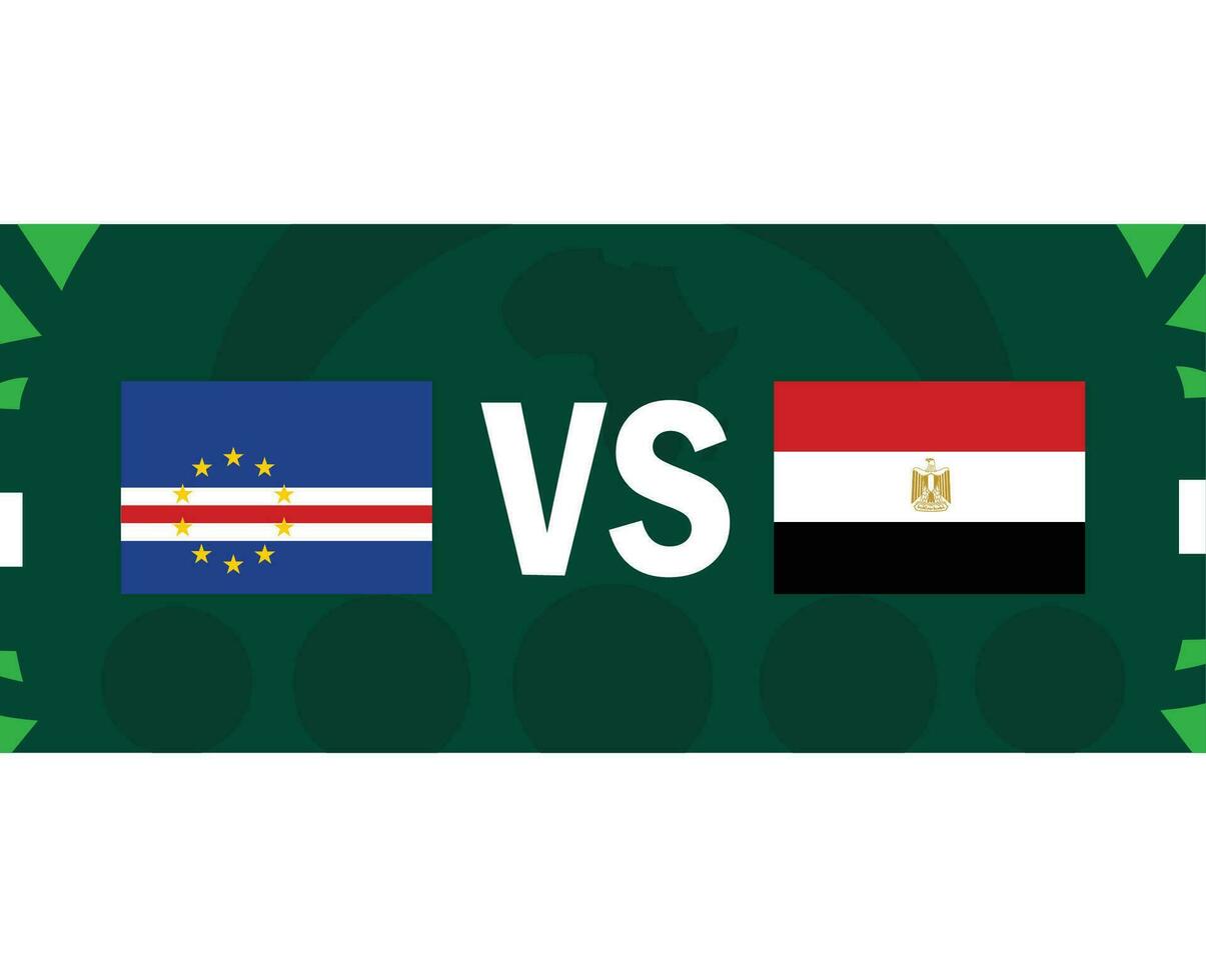 capa verde e Egito africano bandeiras nações 2023 grupo b equipes países africano futebol símbolo logotipo Projeto vetor ilustração