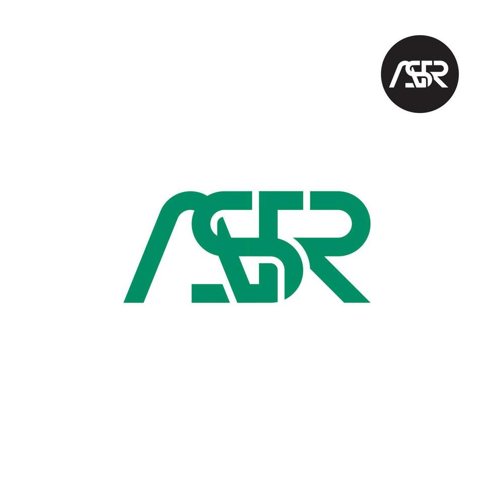 carta asr monograma logotipo Projeto vetor