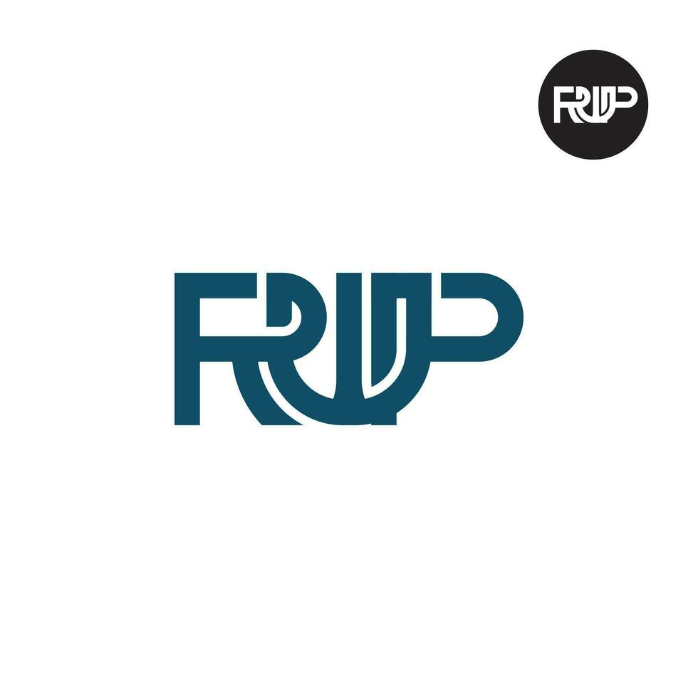 carta rwp monograma logotipo Projeto vetor