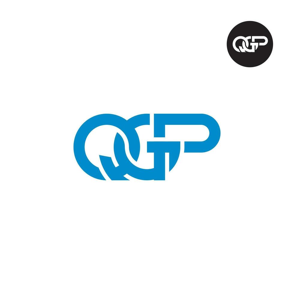 carta qgp monograma logotipo Projeto vetor