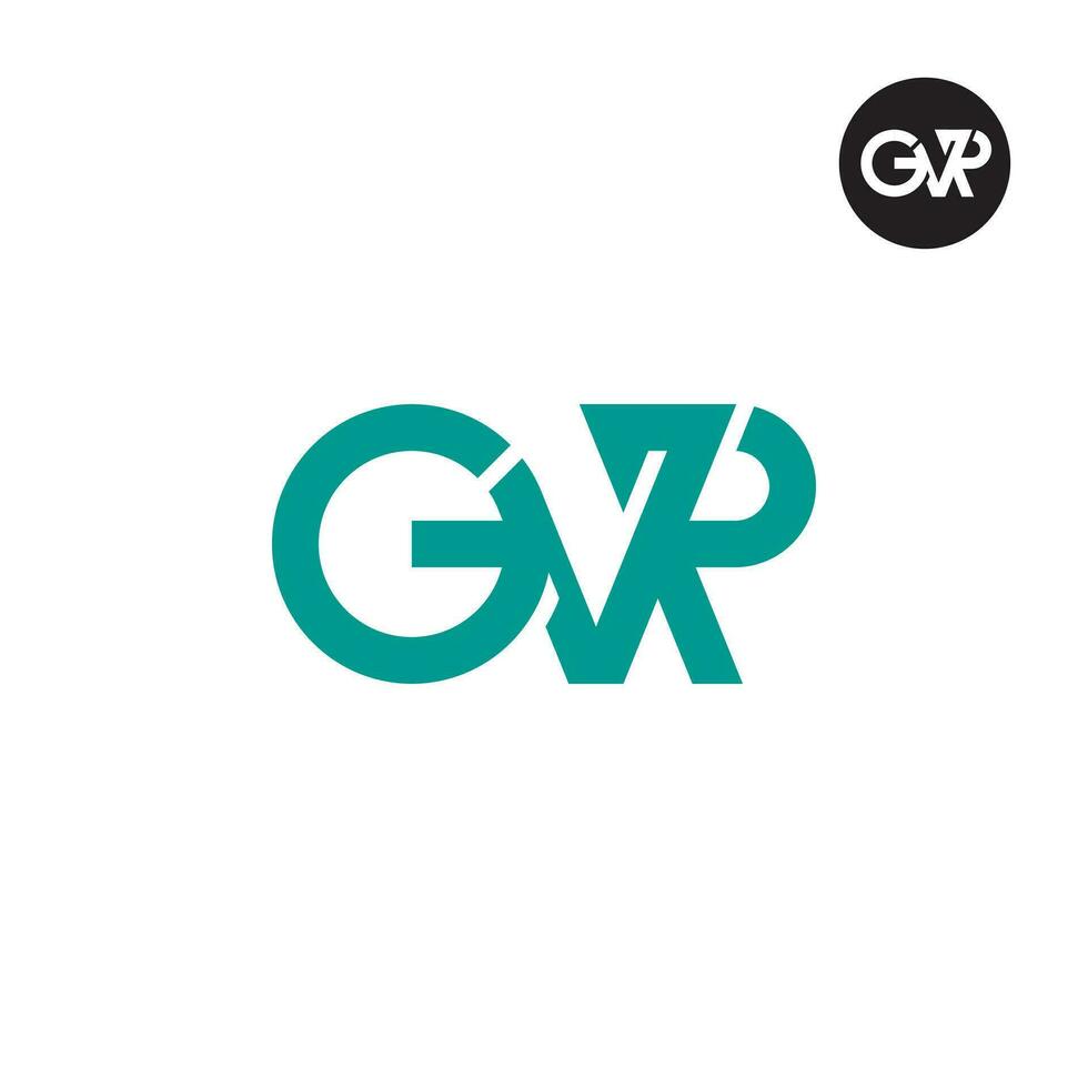 carta gvp monograma logotipo Projeto vetor