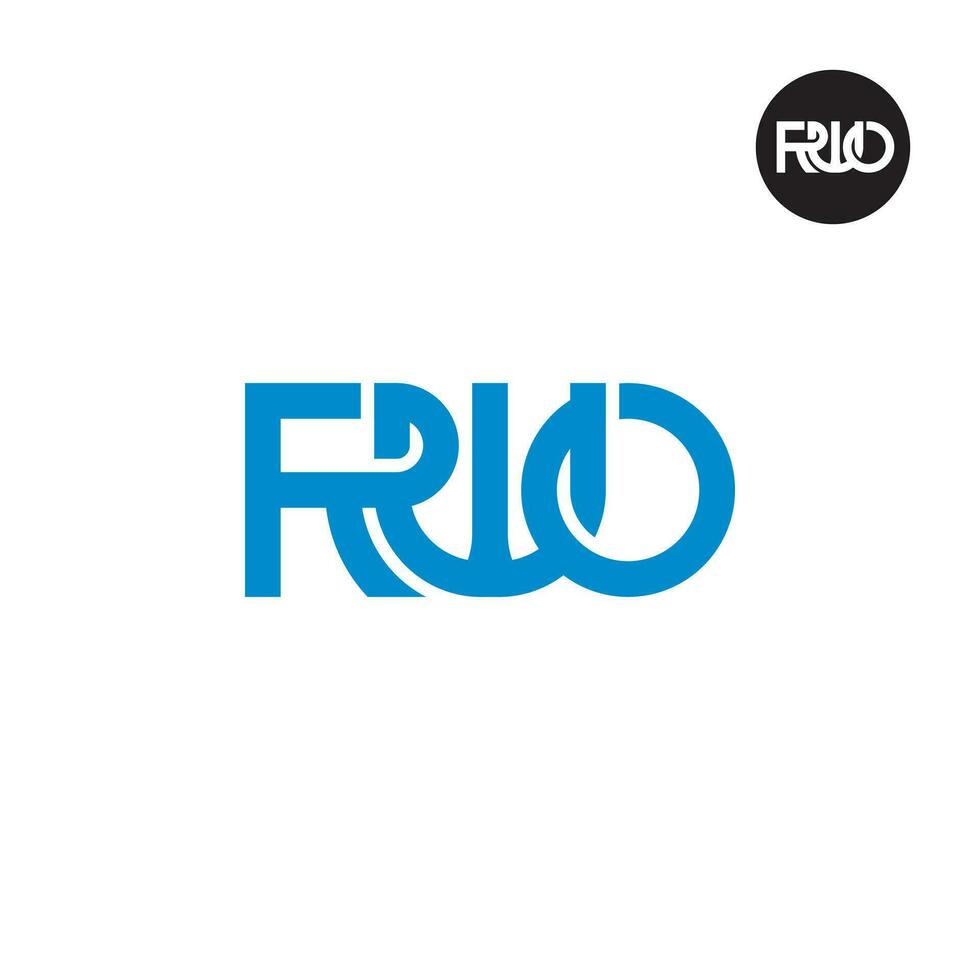 carta rwo monograma logotipo Projeto vetor