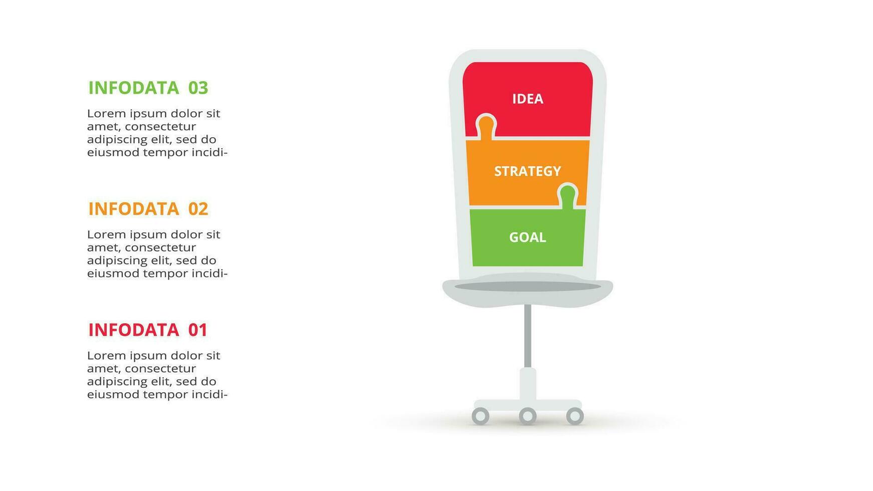 criativo conceito para infográfico com 3 passos, opções, partes ou processos. o negócio dados visualização. vetor