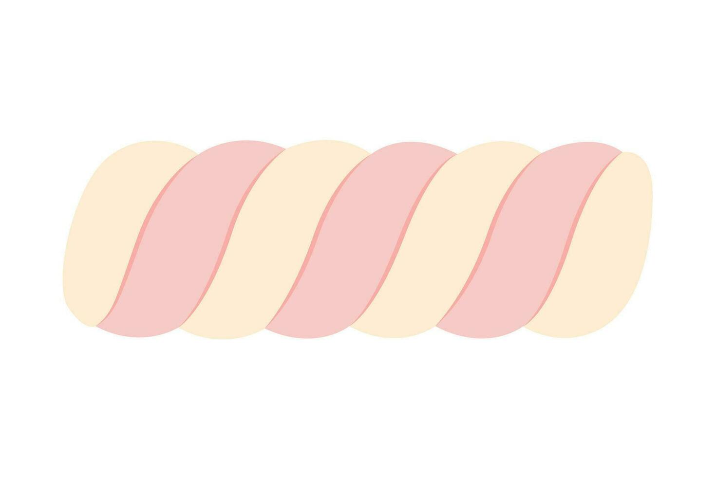 torção marshmallows com pastel cor branco e Rosa isolado em branco fundo vetor