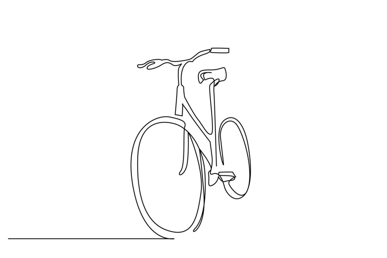 bicicleta veículo transporte simples linha arte Projeto vetor