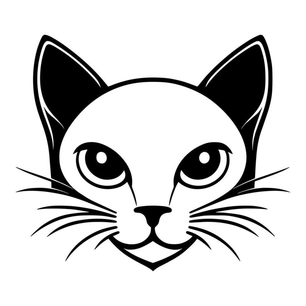 fofa gato vetor Preto e branco desenho animado personagem Projeto coleção. branco fundo. animais de estimação, animais.