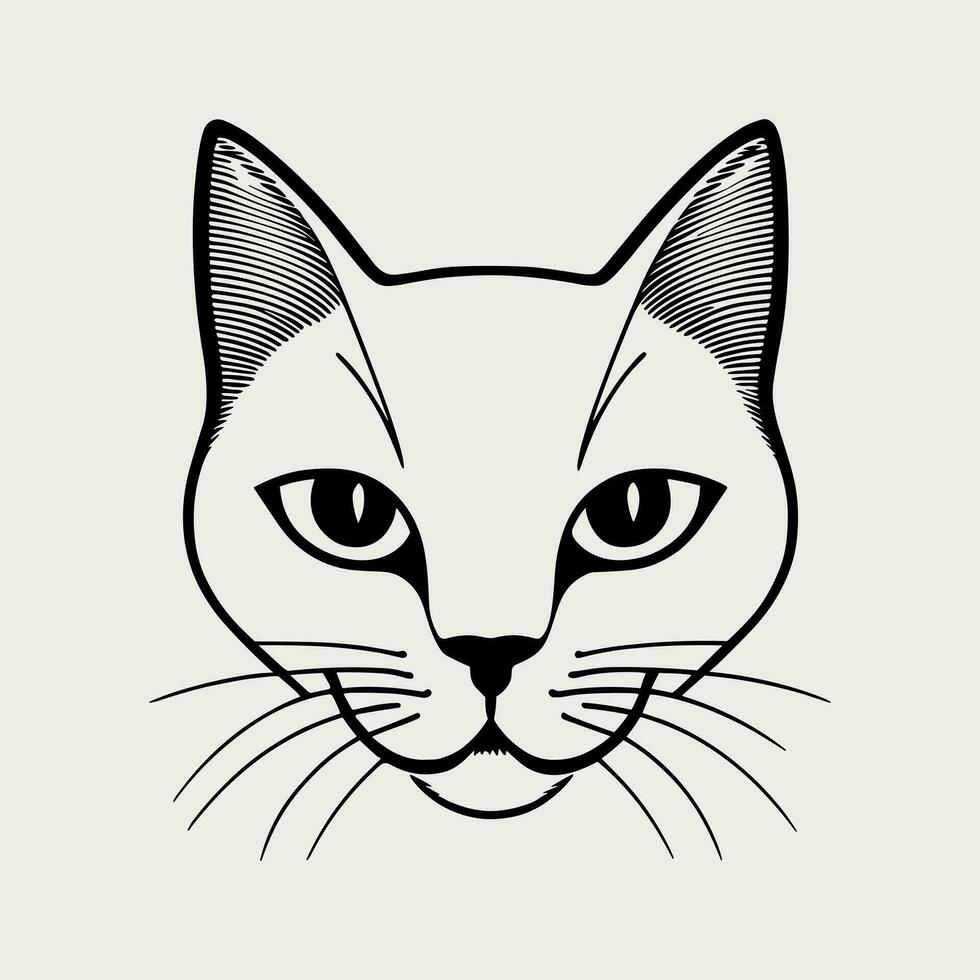 fofa gato vetor Preto e branco desenho animado personagem Projeto coleção. branco fundo. animais de estimação, animais.