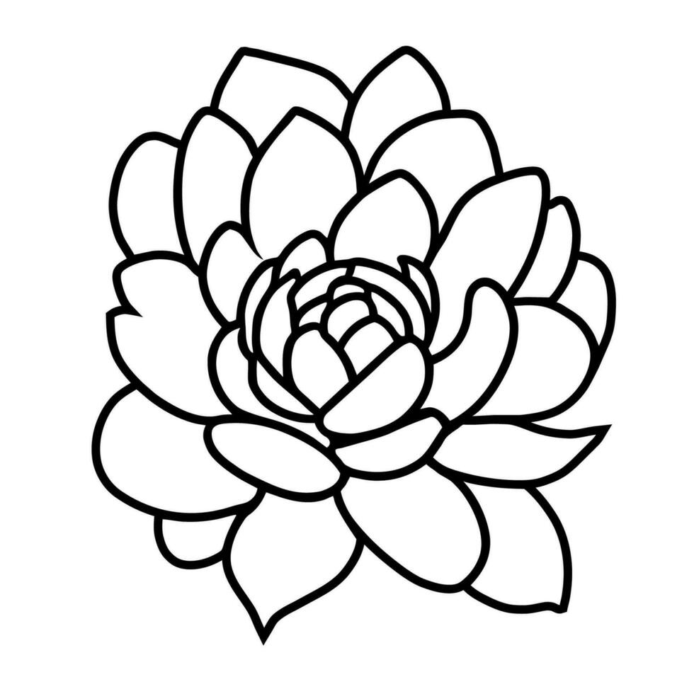 mão desenhado simples flor ilustração vetor