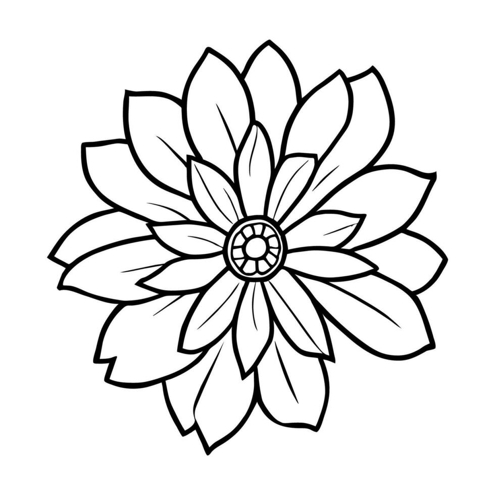 mão desenhado simples flor ilustração vetor