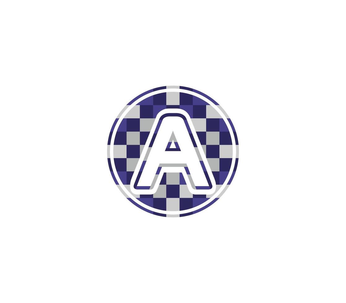 uma alfabeto pixel logotipo Projeto conceito vetor