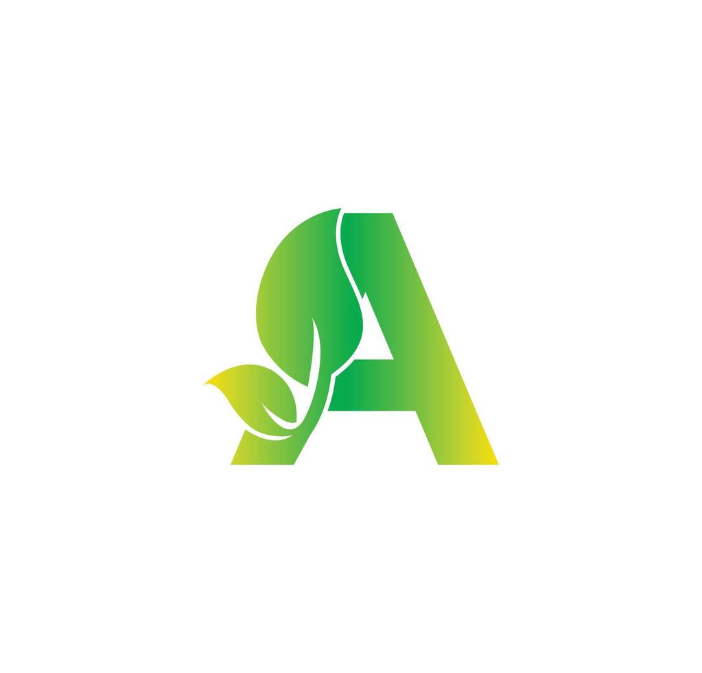 uma alfabeto natureza logotipo Projeto conceito vetor