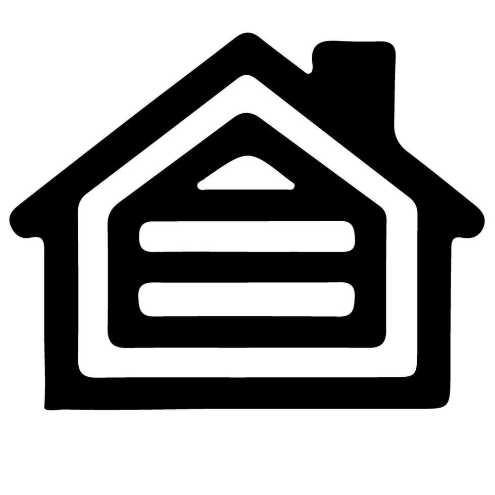ai gerado casa plano ícone para apps e sites, casa símbolo placa Preto esboço logotipo vetor
