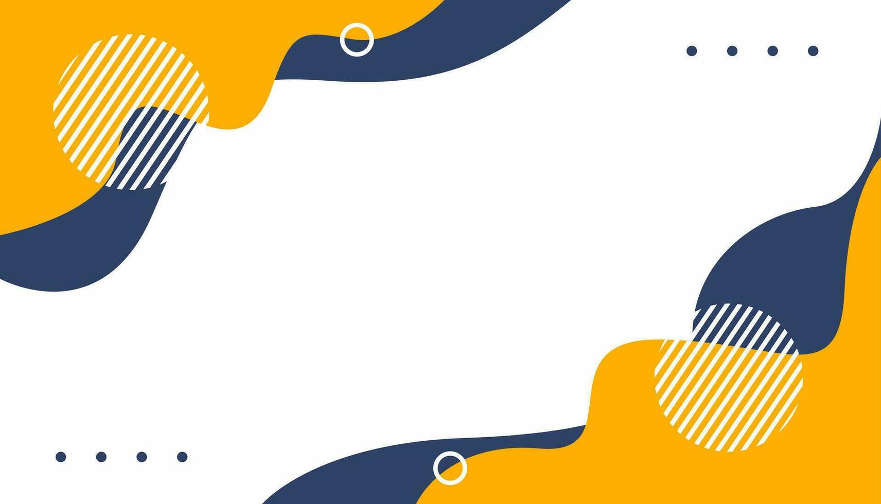 azul e laranja geométrico o negócio bandeira Projeto. criativo bandeira Projeto com onda formas e linhas em uma brilhante fundo para a modelo. simples horizontal bandeira vetor