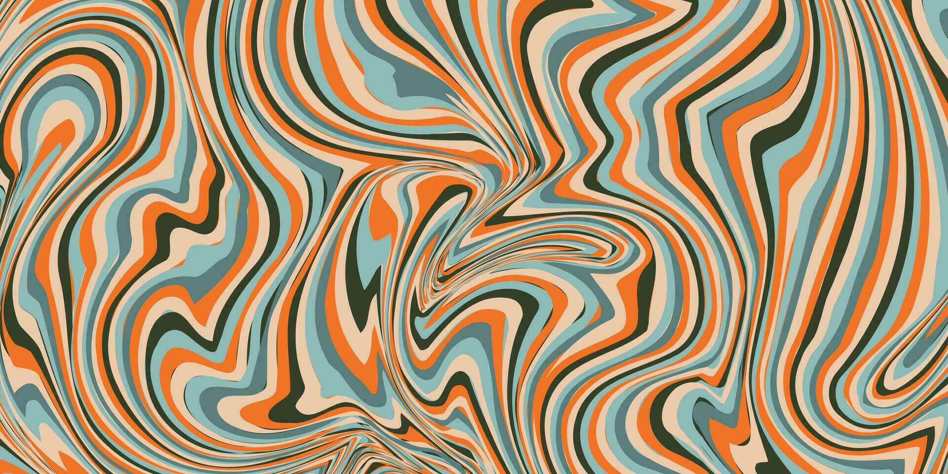 abstrato horizontal fundo com colorida ondas. na moda psicodélico vetor ilustração. alegre Natal e feliz Novo ano. legal, Anos 70 anos 60